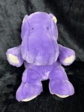 FAO Schwarz 9  Plush Stuffed Purple Hippo Hippopotamus RARE