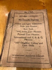 MCCORMICK-DEERING/IHC MANUAL# 1-LP USED REPAIR MANUAL FOR CULTIVATORS&PLANTERS