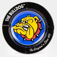Black Tin ashtray from the coffeeshop The Bulldog Amsterdam