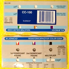 Lot of 2 ELENCO CC-100 Resister Capacitor Inductor Color Code Calculator CC100