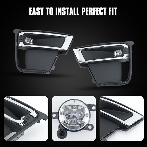 W/Cover Front Bumper LED Fog Light Driving Lamp For 2022 23-2024 Ford Expedition - Picture 5 of 13
