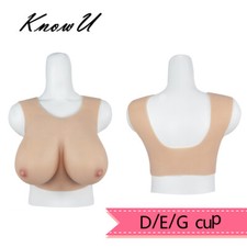 Silicone Breast Forms Fake Boobs Round Neck Backless Crossdresser Transgender