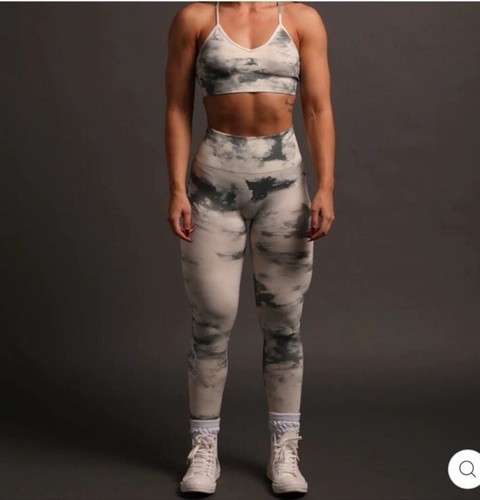NEW Darc Sport Loyalty Everson Seamless Leggings Sz Small Rosemary Ghost Clouds - Picture 3 of 16