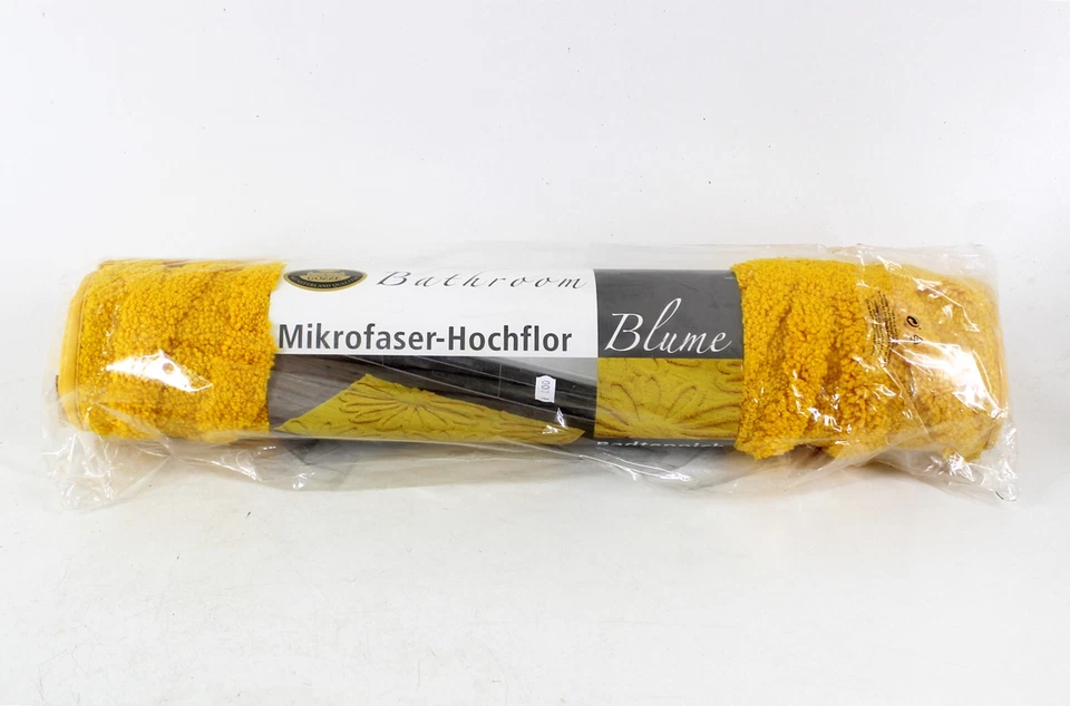 Badmatte Gözze Duschvorleger Badteppich Hochflor 60x100 cm Sonnengelb (N) - Bild 2 von 4