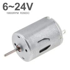 R280 DC Motor 6-24V 19800RPM High Speed Micro Motor for DIY Craft or repair