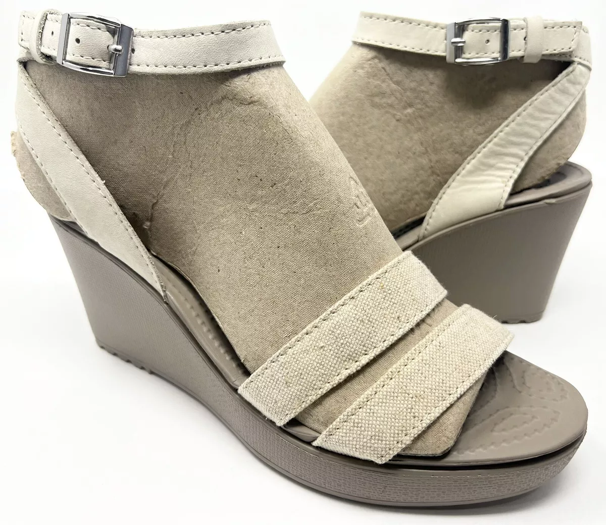 Crocs leigh shop ankle strap wedge