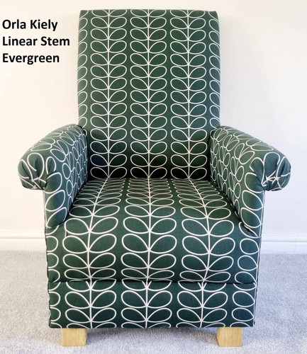 Orla Kiely Armchair Multi Stem Fabric Adult Chair Tomato Red Designer Accent - Bild 4 von 24