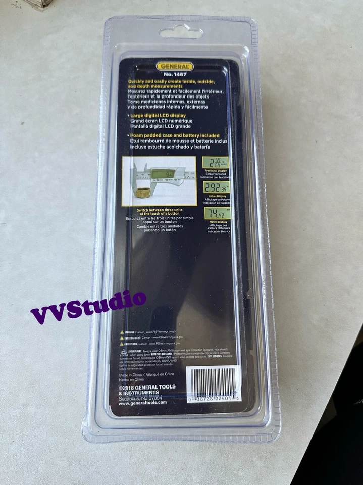 General Tools 6" Digital Caliper Stainless Steel NEW SEALED SAME DAY SHIP 146-7 - Image 2 of 4