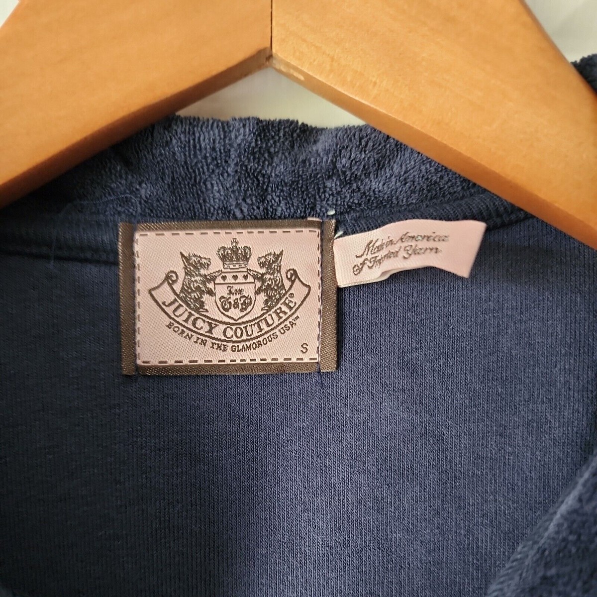 Juicy Couture Velour Velvet Zip Up Jacket Blue S Track Suit