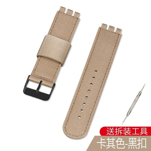 Correa deportiva de nailon con extremos convexos correa de reloj para reloj Swatch 17 mm 19 20 mm pulsera - Imagen 46 de 48