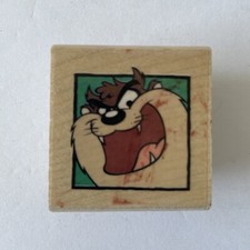 Taz's Portrait 465C - Rubber Stamp Looney Tunes Rubber Stampede 1.75" x 1.75"