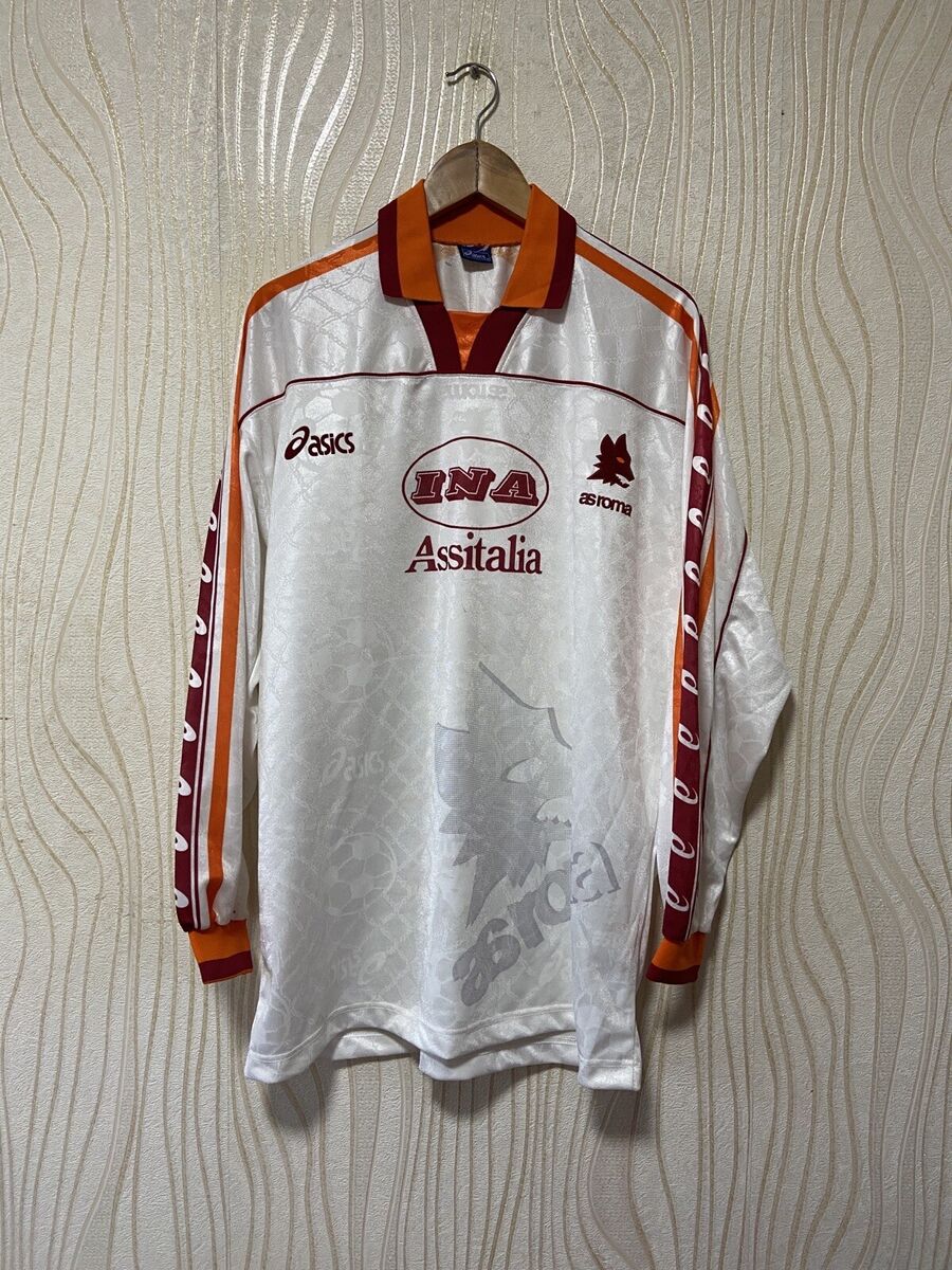 ROMA 1995 1997 AWAY SHIRT JERSEY LONG SLEEVE ASICS sz XL MEN ROMA 1995 1997 AWAY SHIRT JERSEY LONG SLEEVE ASICS sz XL MEN