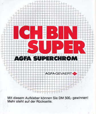 Vintage AGFA Super Chrome 'I'm Super' Sticker (AF4)