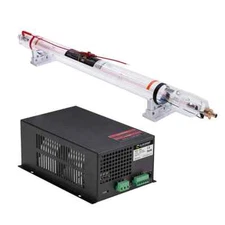 90W CR Series Upgraded Metal Head CO2 Laser Tube & 110V CO2 Power Supply