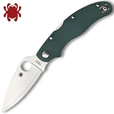 Spyderco Caly 3 HAP40/SUS410 Satin Plain Blade Green G10 Sprint Run C113GPGR