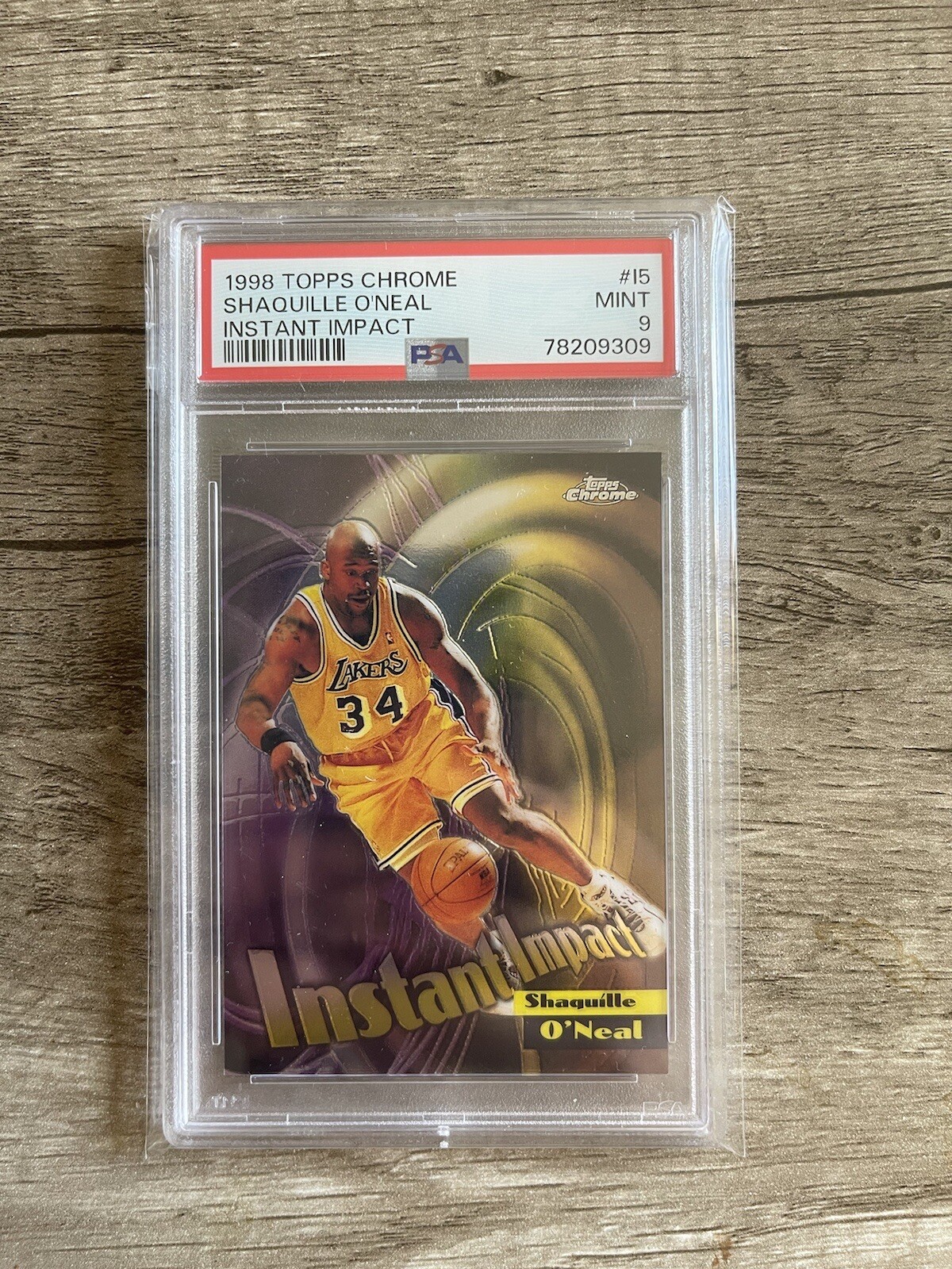 1998 Topps Chrome #I5 Shaquille O'Neal Instant Impact EX 💎PSA 9💎