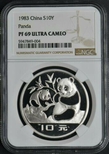 1983 China Panda Silver S10Y NGC PF 69 Ultra Cameo | eBay