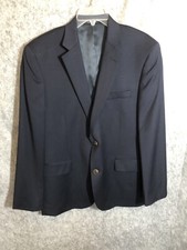 Joseph  Feiss Blazer Mens 40 Blue Wool Gold Sport Coat Jacket Classic Career