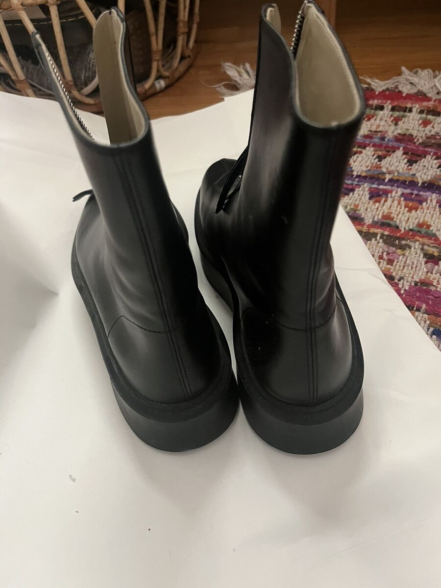 The Row Black Leather Zipped Boots - BRAND NEW - Size 11/41 The Row Black Leather Zipped Boots - BRAND NEW - Size 11/41