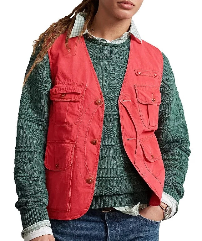 Polo Ralph Lauren Men's Canvas Fishing Vest $348 - Size M