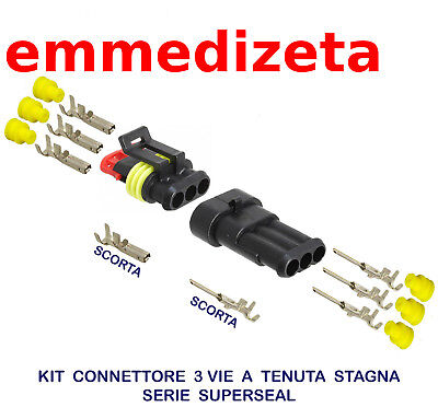 Kit Connettore SuperSeal Maschio Femmina 6 Vie 