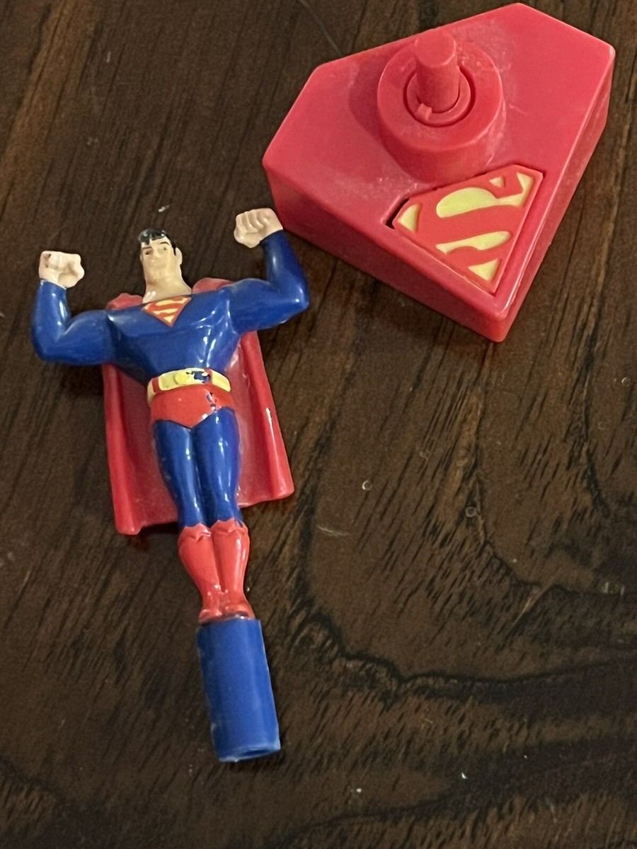 ❰ヴィンテージ❱スーパーマン (1997製？？)フィギュア Very Rare Superman 1997 Toy DC Comics & Stand That Springs
