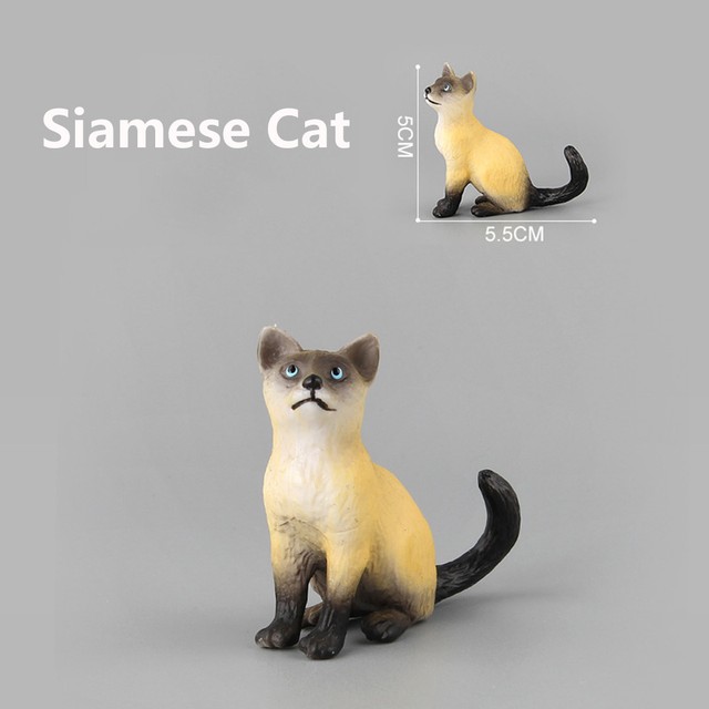 Decor Plastic Miniature Cat Simulation Animal Neko Figurine Mini Pet Model