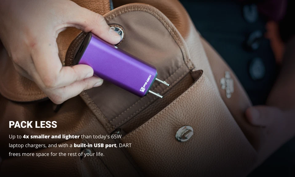 FINsix Dart world's smallest+LIGHTEST@3oz universal laptop charger ALL COLORS:🎨 - Image 3 of 4