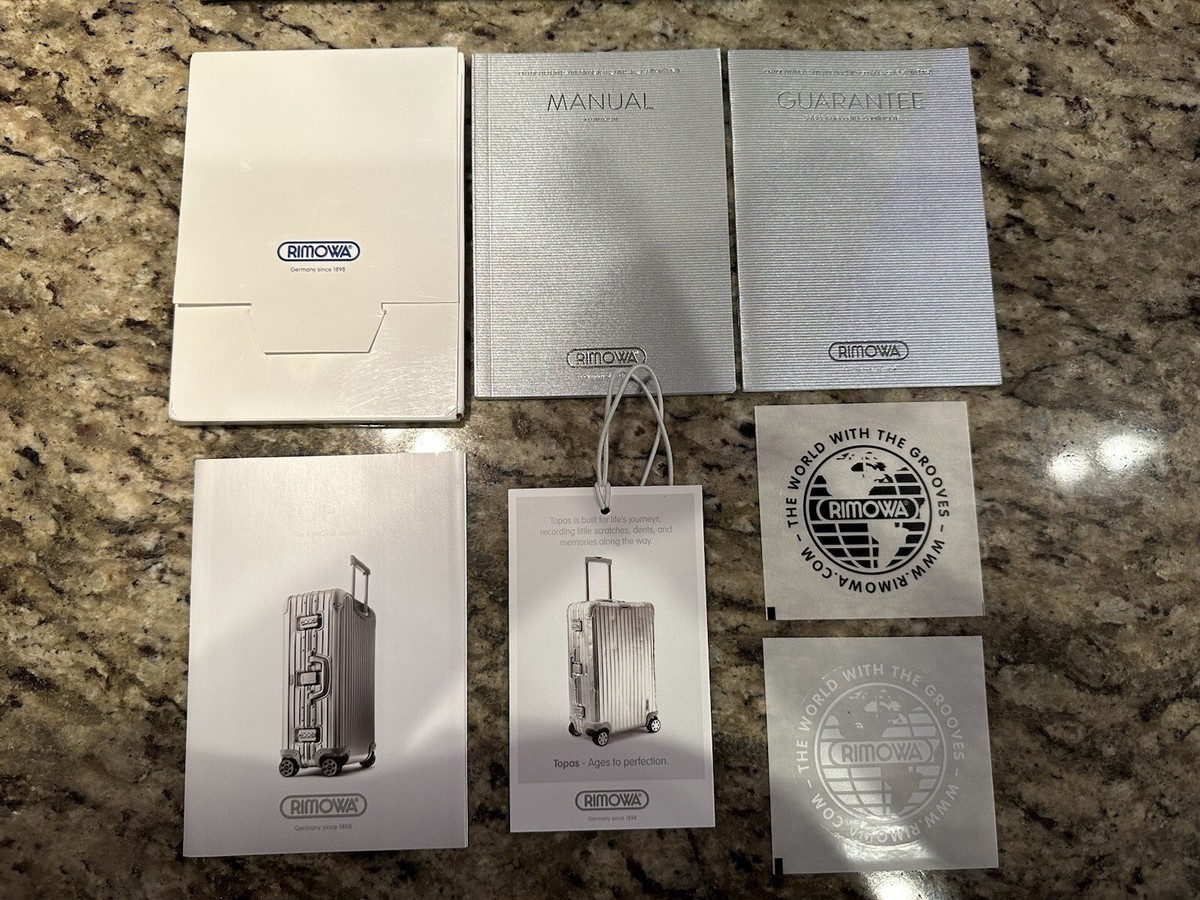 🔥NEW RIMOWA Topas Manual, Warranty, and Stickers Pre-LVMH 🔥NEW RIMOWA Topas Manual, Warranty, and Stickers Pre-LVMH