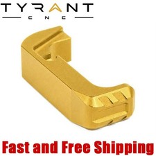 Tyrant CNC Aluminum Extended Mag Release for 9mm Glock Gen 4 to 6 - Gold