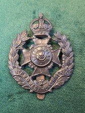7TH BATTALION PWO WEST YORKSHIRE REGIMENT CAP BADGE BLACKENED SLIDER ORIGINAL