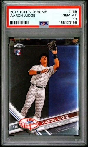2017 TOPPS CHROME #169 AARON JUDGE ROOKIE RC PSA 10