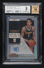 2018-19 Contenders The Finals Ticket 14/49 Michael Porter Jr BGS 9 MINT Auto 4f5