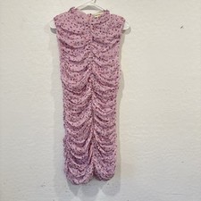 Nicholas Gathered Mini Dress Womens 6 Silk Floral Chiffon Ruched Pink Coquette