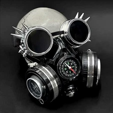 Compass Mask Steampunk Gas Mask Goggles Cosplay Party Halloween Costume Unisex