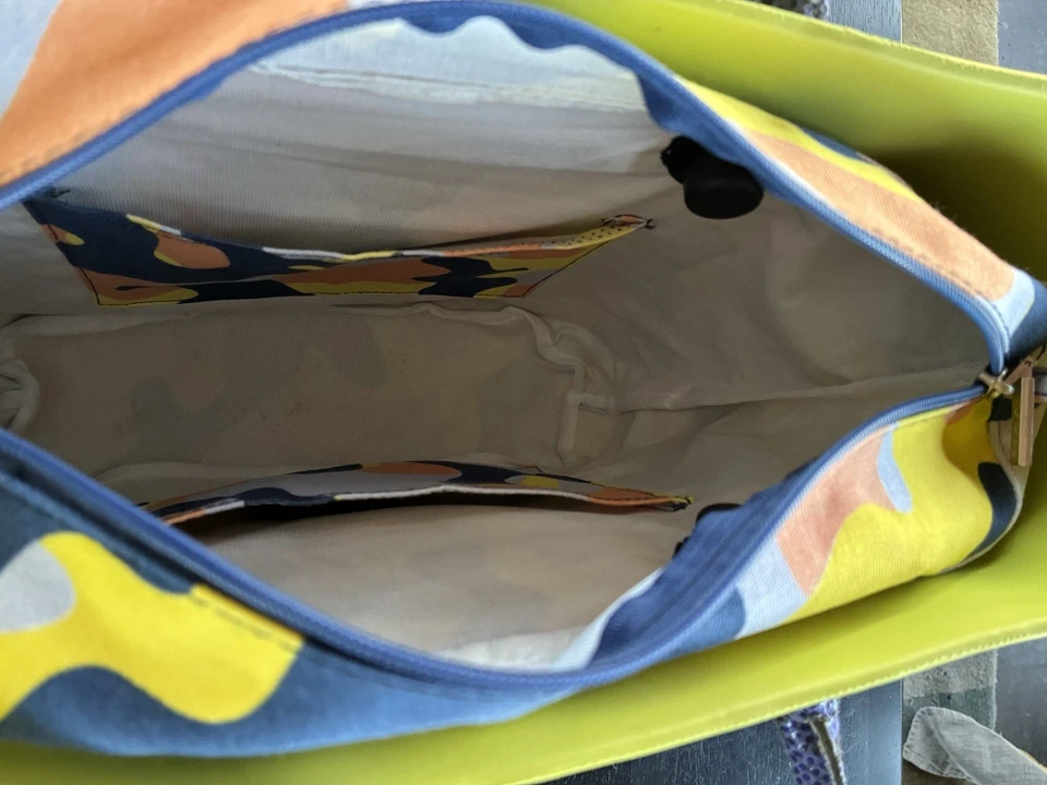 O Bag Classic Handbag, Green/Purple - Image 4 of 4