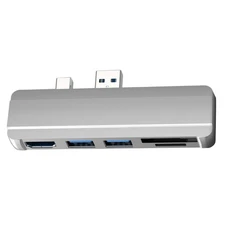 USB 3.0 Micro SD SDHC Hub DP To HDMI Converter Adapter For Surface Pro 4/5/6 yq