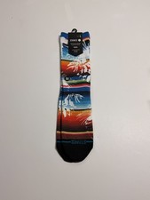 NWT Stance Dwayne Wade Collection - Floral Print - Crew Socks - Large