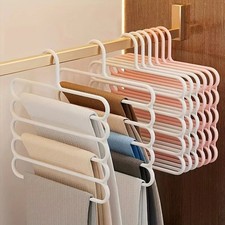 Clothes Pants Trouser Hanger Multi Layer Storage Closet Space Saver Organizer UK