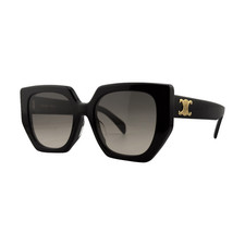 Celine TRIOMPHE CL40239 Black Oversized Women's Sunglasses 55mm 20mm 145mm - 01F
