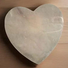 NEW Love & Cupcakes Light Pink Alabaster Marble Heart Shaped Trivet/ Riser 10"