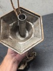 Antique Cast Metal Canopy & Light Part — photo 6