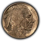 1915-D 5c Indian Head Buffalo Nickel - Luster - AU/UNC Semi Key Date - SKU-Y6588