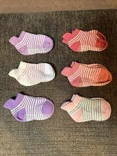 Infant Socks Non Slip Grip Baby Skid Girl Bulk 6 Pair NEW 6-12 Months