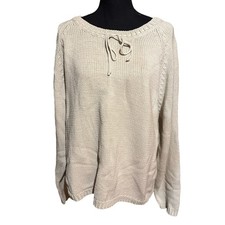 NWT Field Gear Chunky Neutral Fall Winter Sweater Women's Plus 1X