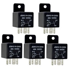 5 Pack Car Relays 12V 40A, 4 Pin Relay Spst Model JD2912-1H-12VDC 40amp 14VDC...