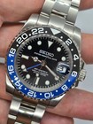 Seiko Mod GMT Batman | Automatic NH34 | Sapphire Crystal | 40mm Steel Bracelet