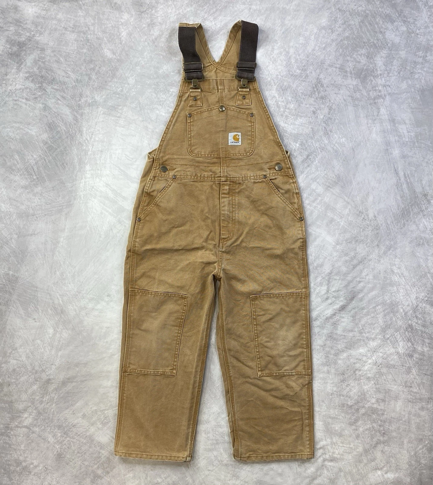 Carhartt Double Knee Bib Overalls Boys Youth Size 8