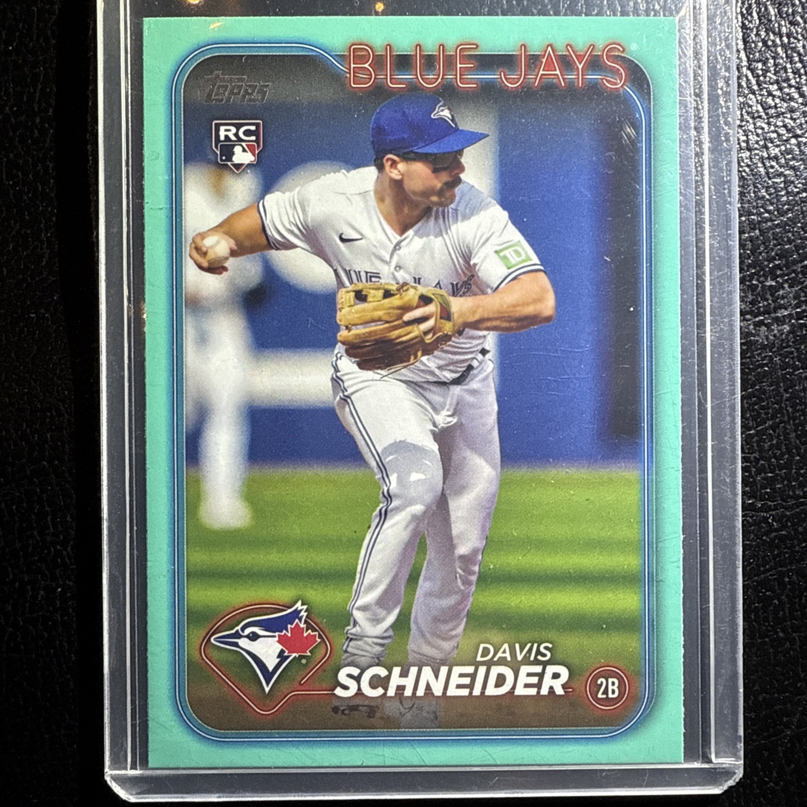 2024 Topps Series 1 DAVIS SCHNEIDER Blue Jays #189 Rookie RC Aqua Fanatics
