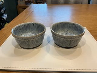DENBY HALO SPECKLE AUFLAUFFÖRMCHEN X 2 STEINZEUG GESCHIRR NEU OHNE ETIKETT